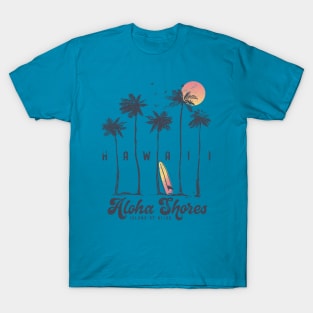 Hawaii Aloha Shores Summer Beach T-Shirt